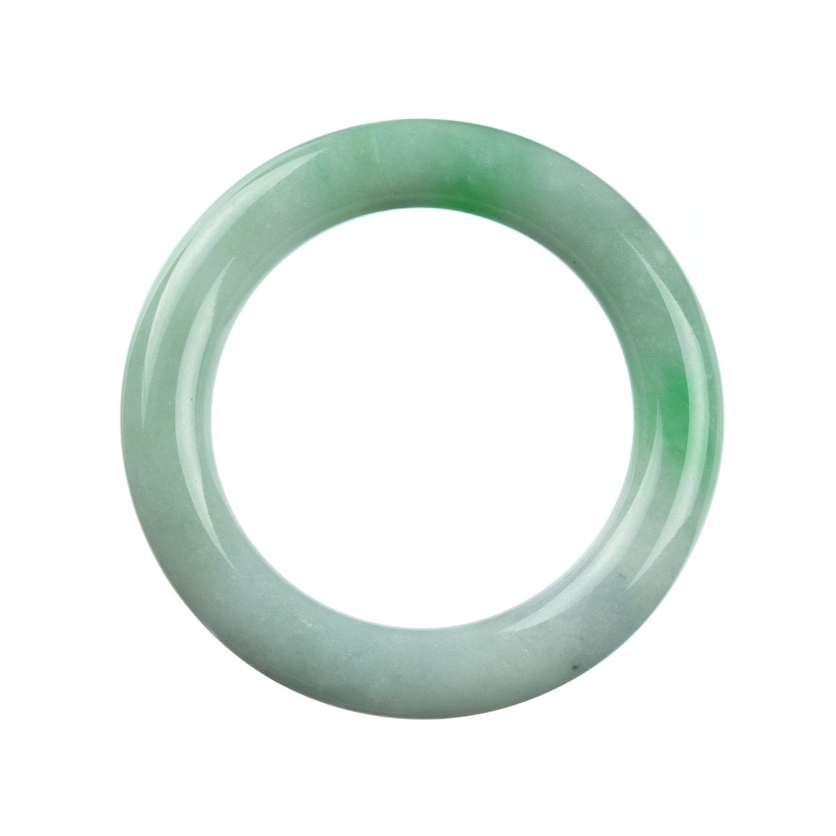 58mm Natural Burmese Jade Bangle - MAYS