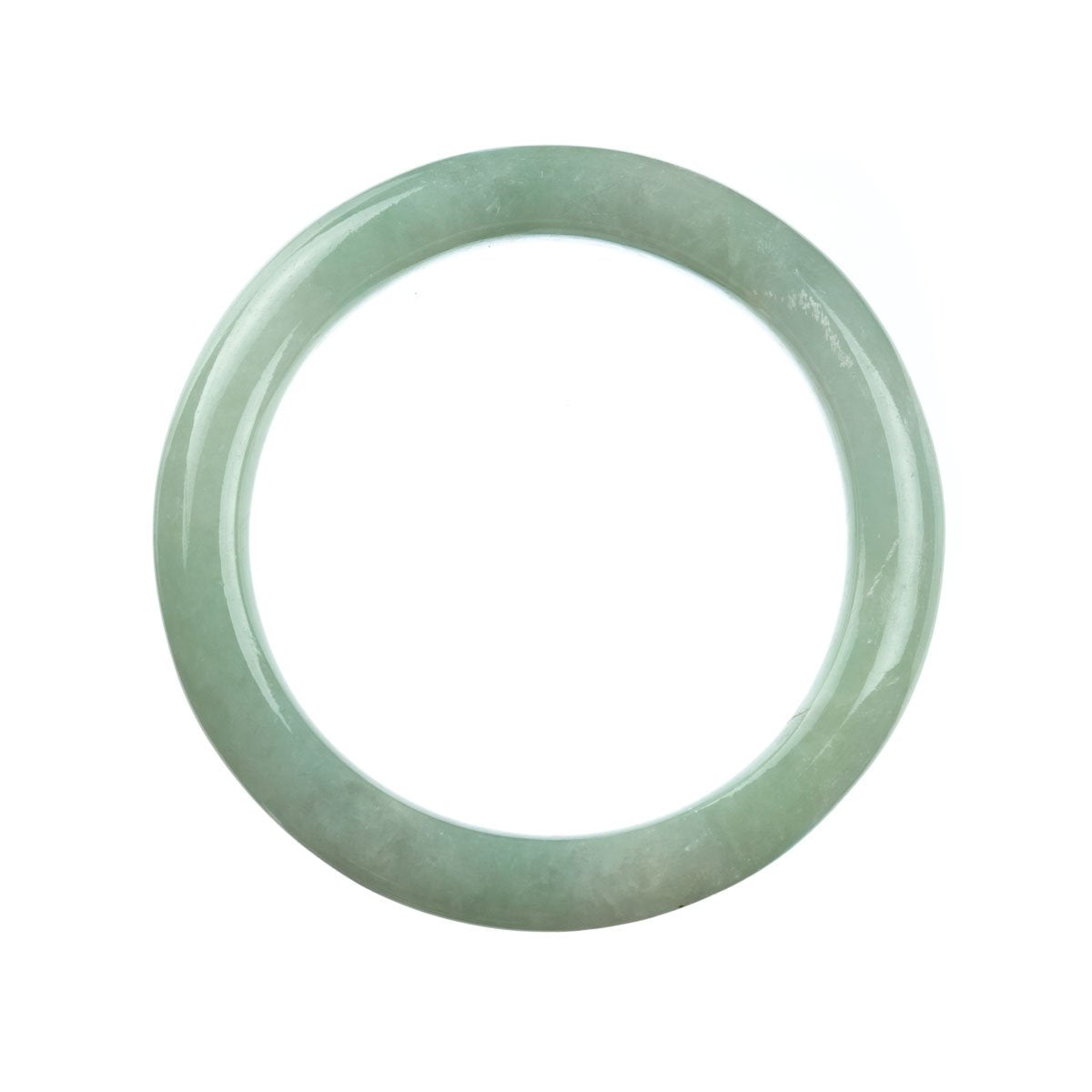 63mm Natural Burmese Jade Bangle - MAYS