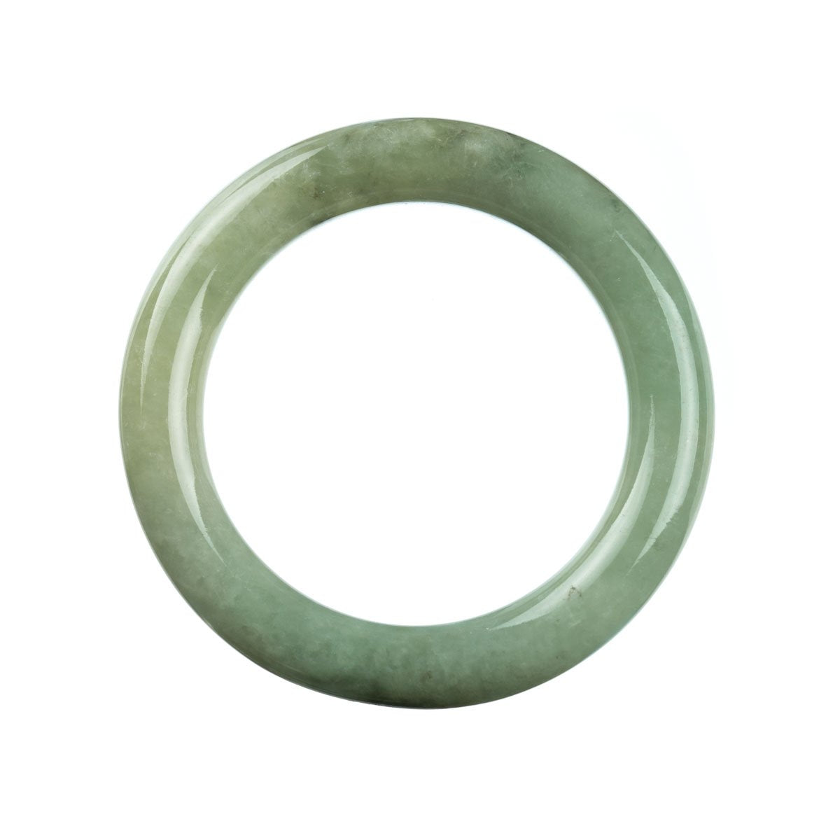 58mm Natural Burmese Jade Bangle - MAYS