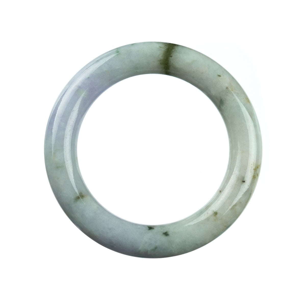 57mm Natural Burmese Jade Bangle - MAYS