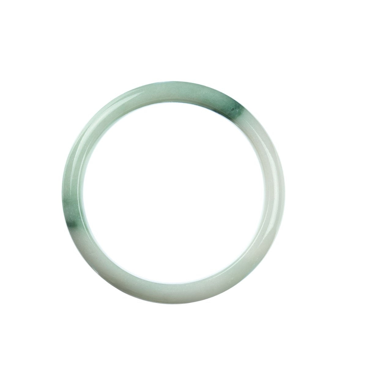 56mm Natural Burmese Jade Bangle - MAYS
