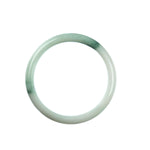 56mm Natural Burmese Jade Bangle - MAYS