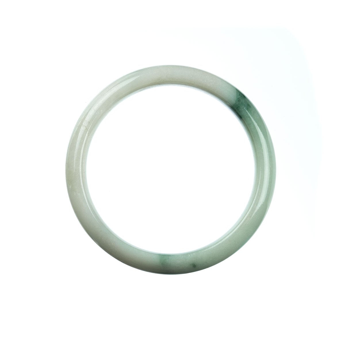 56mm Natural Burmese Jade Bangle - MAYS