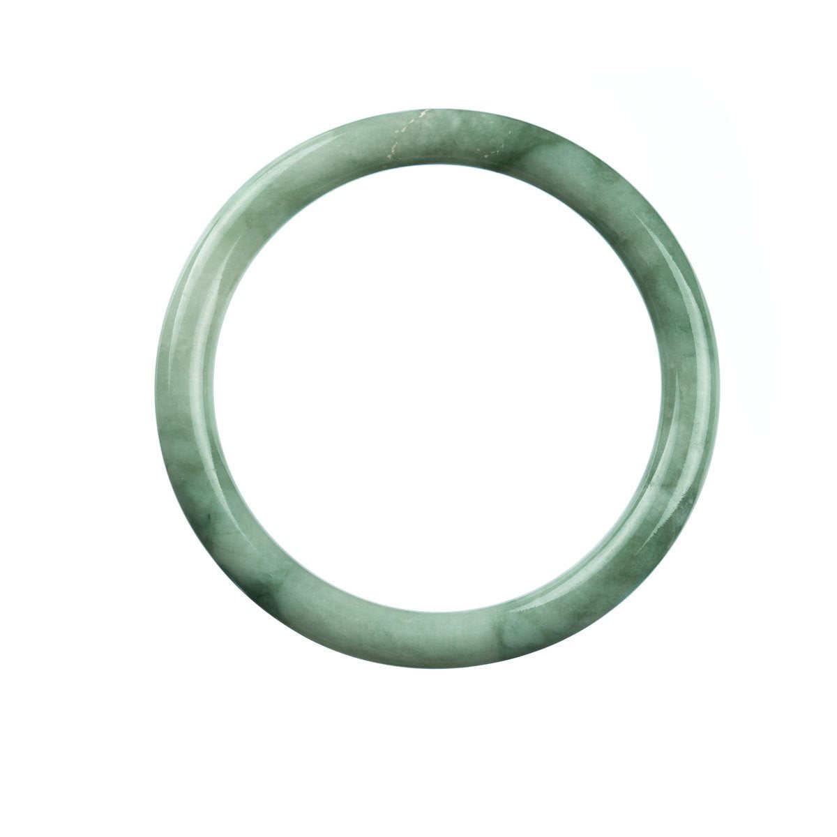 62mm Natural Burmese Jade Bangle - MAYS