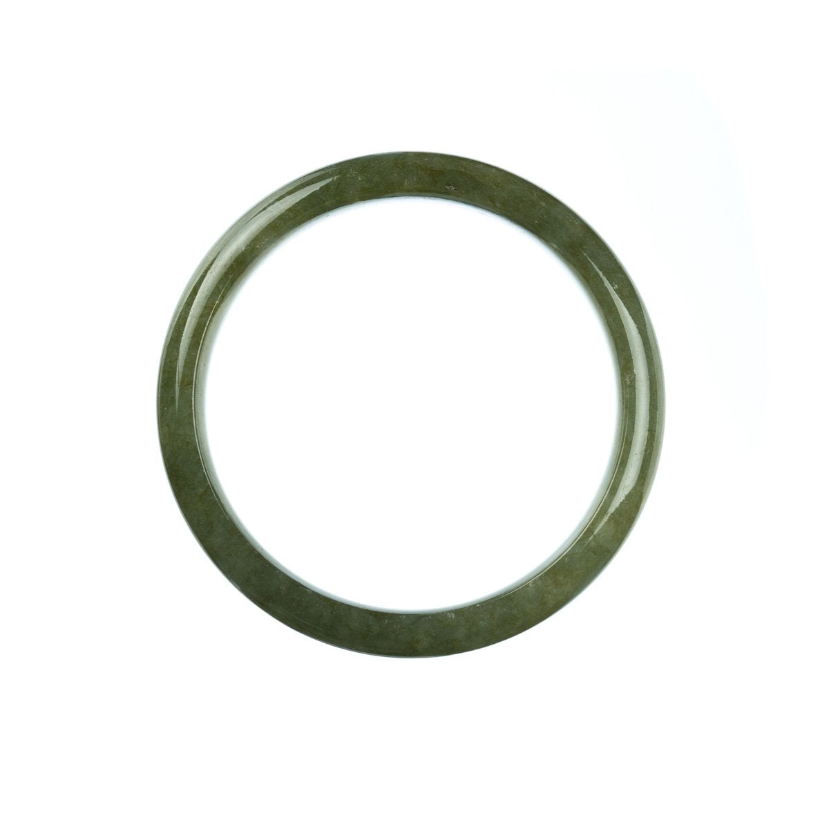 57mm Natural Burmese Jade Bangle - MAYS