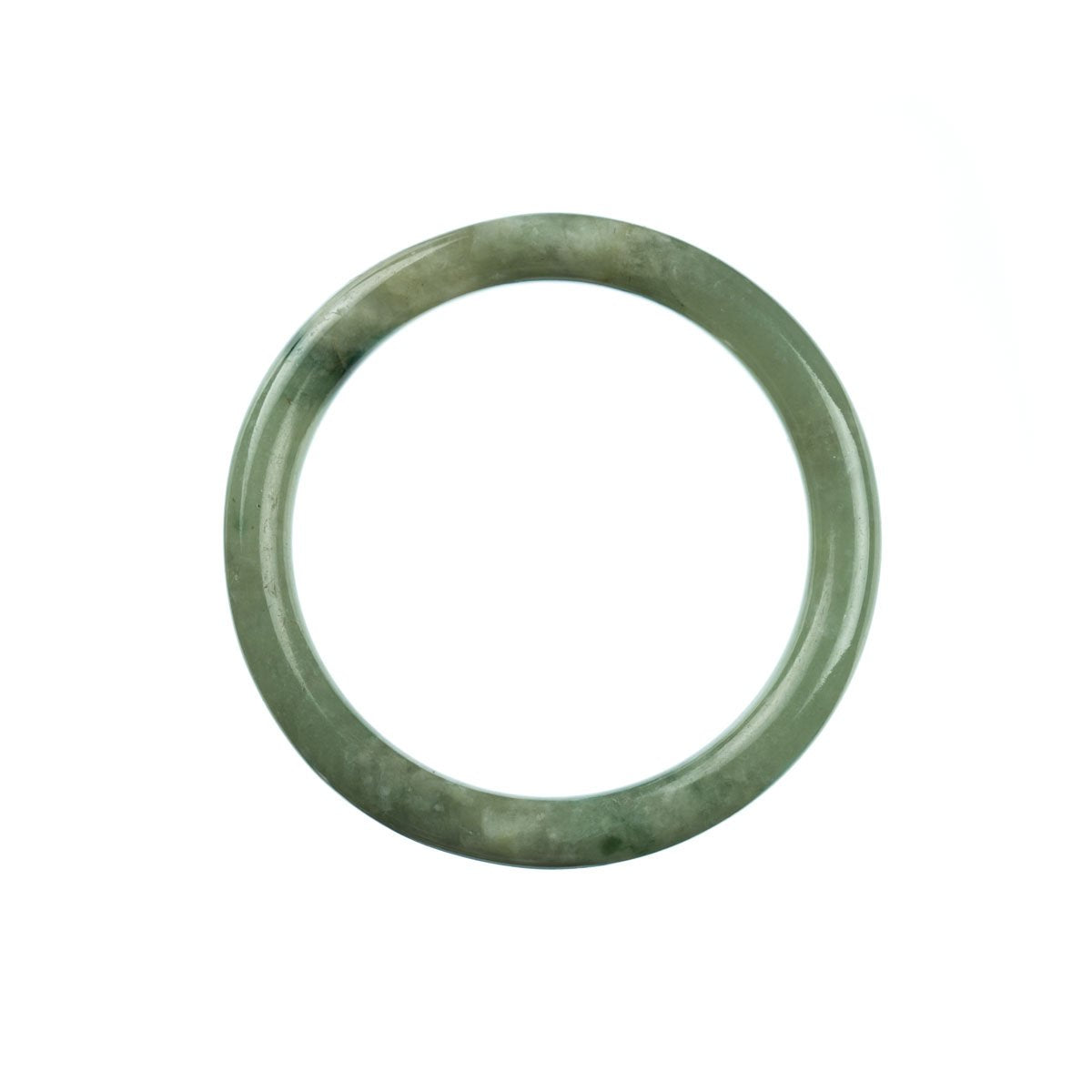 54mm Natural Burmese Jade Bangle - MAYS