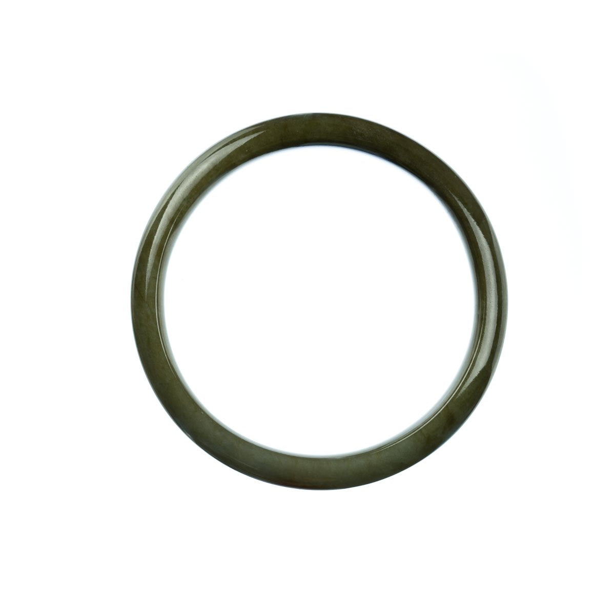 57mm Natural Burmese Jade Bangle - MAYS