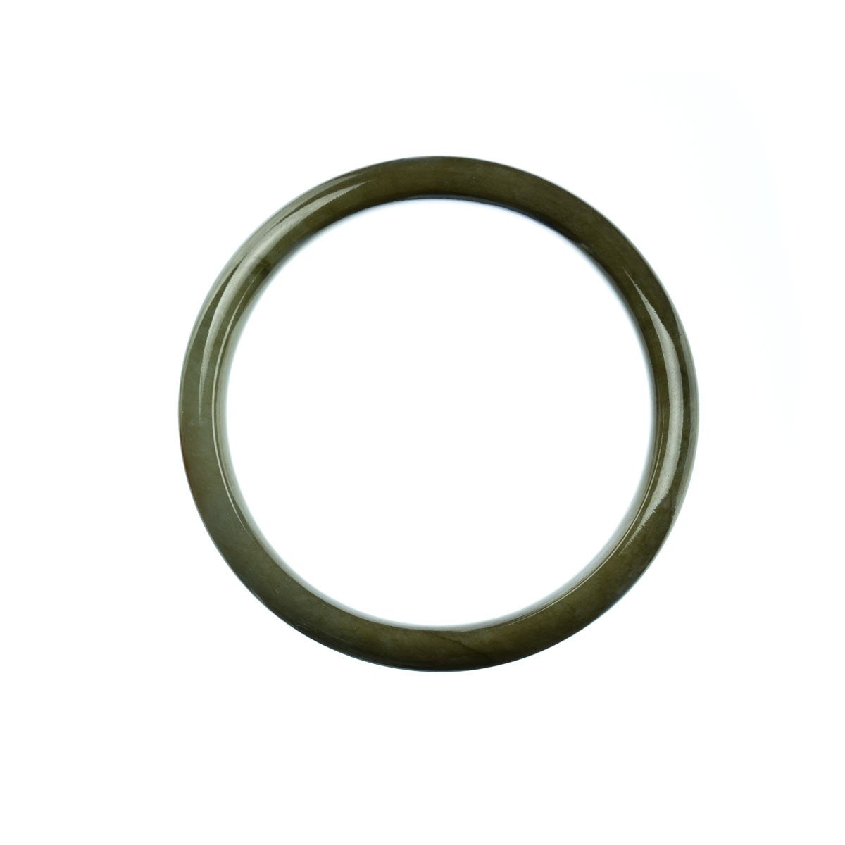 57mm Natural Burmese Jade Bangle - MAYS