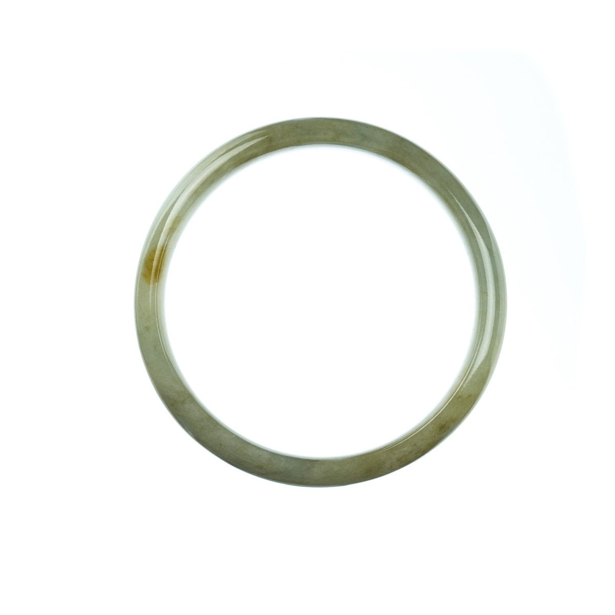 57mm Natural Burmese Jade Bangle - MAYS
