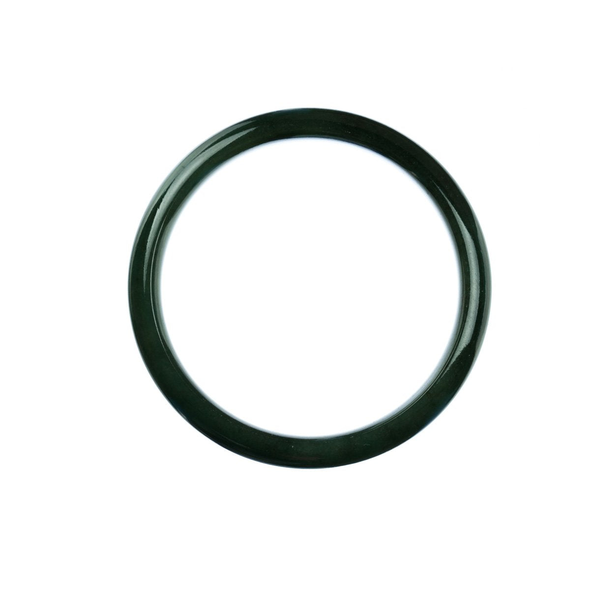 57mm Natural Burmese Jade Bangle - MAYS