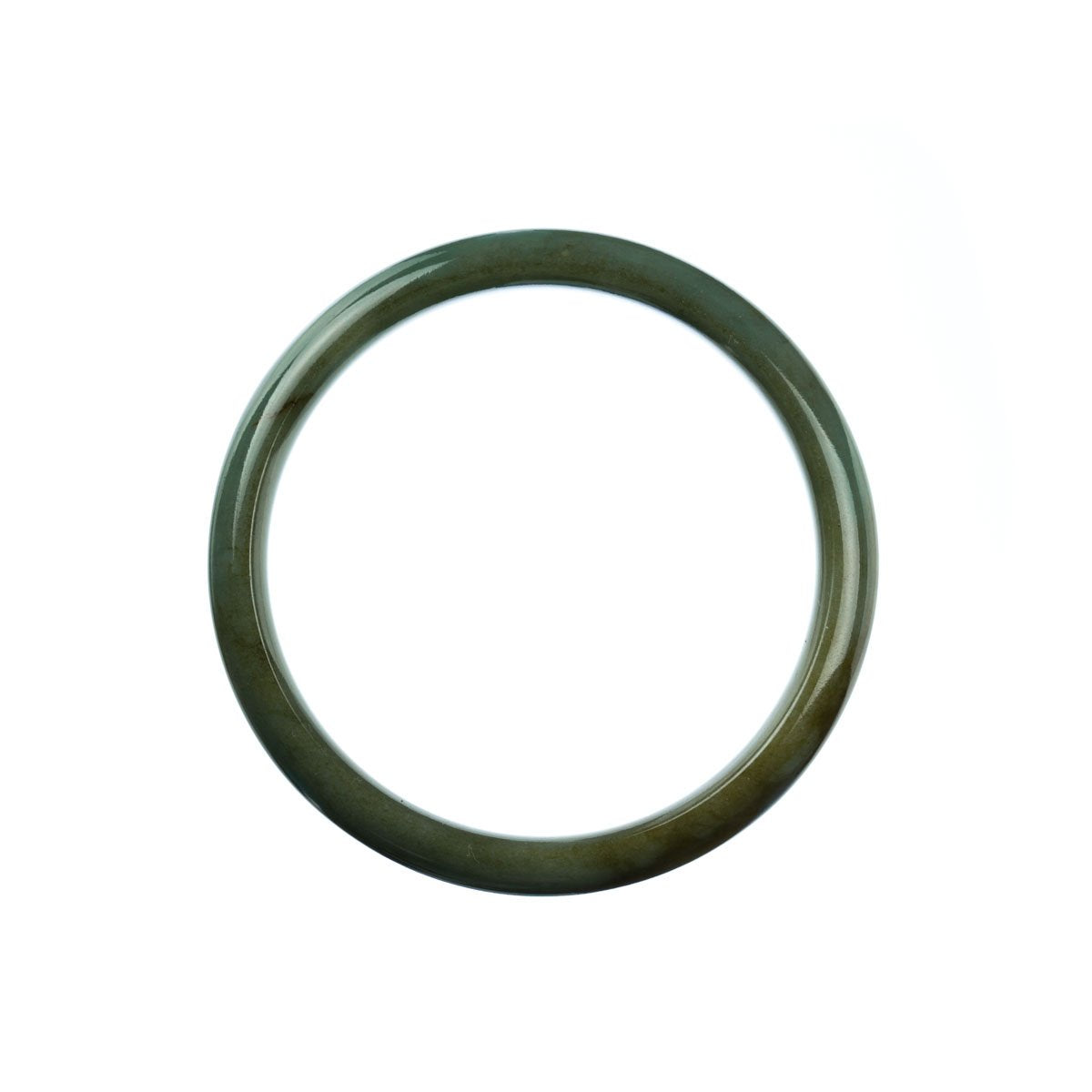 57mm Natural Burmese Jade Bangle - MAYS