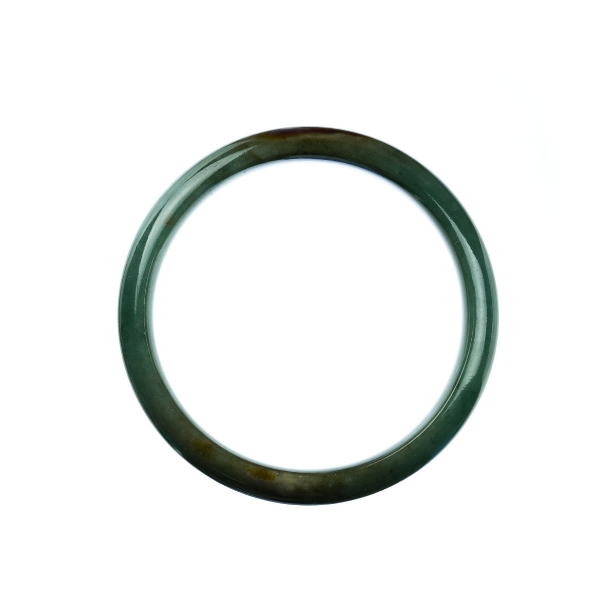 57mm Natural Burmese Jade Bangle - MAYS