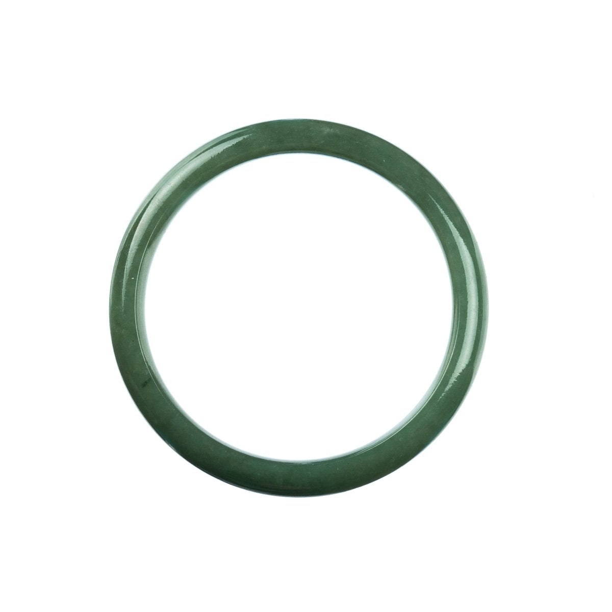 57mm Natural Burmese Jade Bangle - MAYS