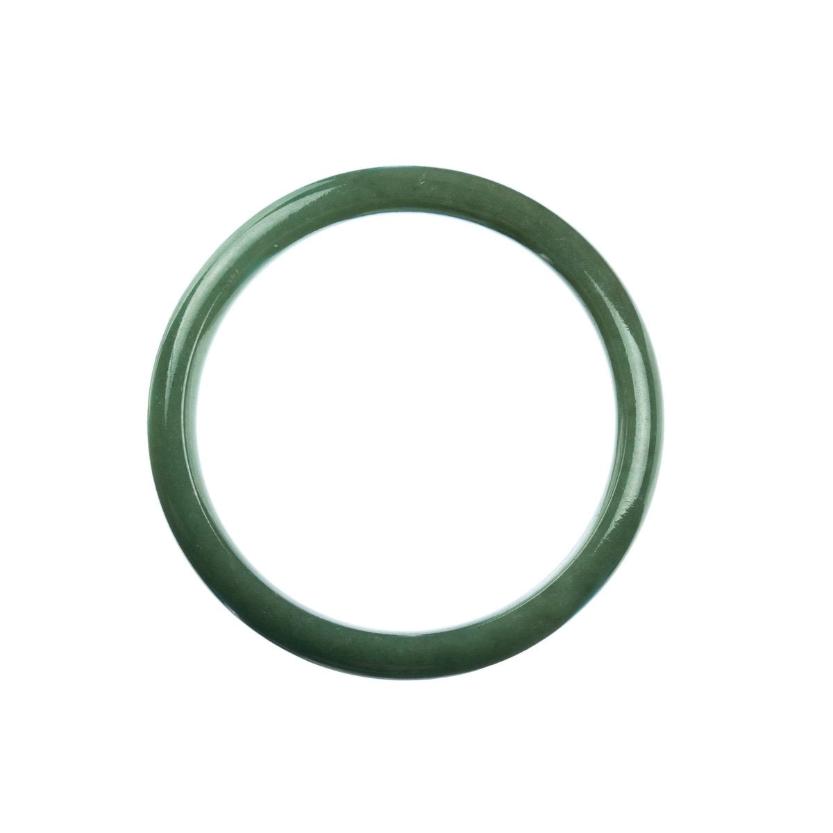 57mm Natural Burmese Jade Bangle - MAYS