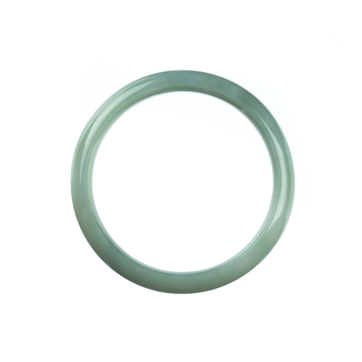 57mm Natural Burmese Jade Bangle - MAYS