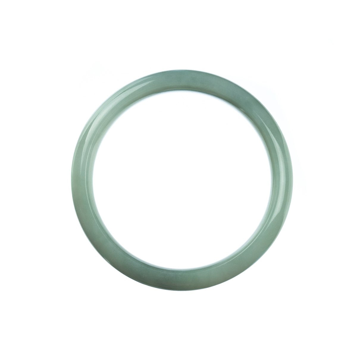 57mm Natural Burmese Jade Bangle - MAYS