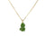 Mini Green Nephrite Jade Gold Fish Pendant with 18K Yellow Gold