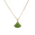 Green Skirt Nephrite Jade Pendant with 18K Yellow Gold