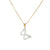 White Jade Butterfly Necklace with 18K Yellow Gold