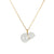 White Jade Hulu Necklace with 18K Yellow Gold