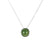 Round Cabochon Hetain Jade Necklace in 925 Sterling Silver