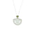 White Nephrite Jade Ingot Necklace in Sterling Silver