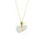 Hetian Jade Gourd Necklace in Gold Enamel Coated Silver