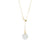 Round Bead Jade Necklace in Gold Plated Silver