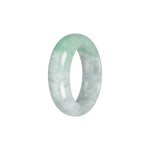 Genuine Type A Green Jade Bangle - Child Half Moon