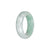 Genuine Type A Green Jade Bangle - Child Half Moon