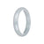 Genuine Grade A White Jadeite Jade Bangle Bracelet - 57mm Half Moon