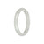 Authentic Type A Pale Green Jade Bangle - 57mm Semi Round