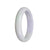 Genuine Grade A Pale green with Lavender Burma Jade Bracelet - 60mm Half Moon