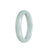 Genuine Grade A Green Jadeite Jade Bangle Bracelet - 56mm Half Moon