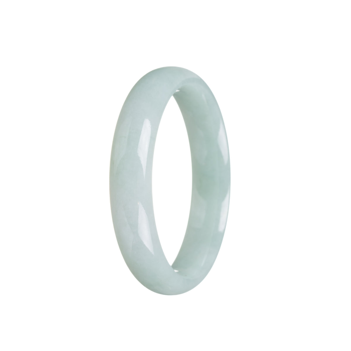 Genuine Grade A Green Jadeite Jade Bangle Bracelet - 56mm Half Moon