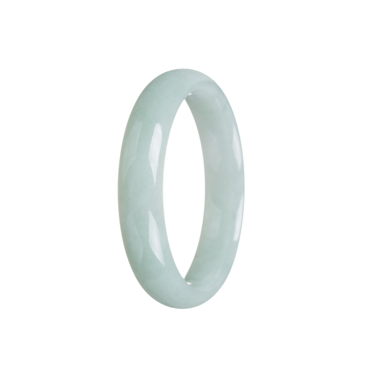 Genuine Grade A Green Jadeite Jade Bangle Bracelet - 56mm Half Moon