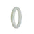 Genuine Untreated Greyish Green Traditional Jade Bangle Bracelet - 55mm Half Moon