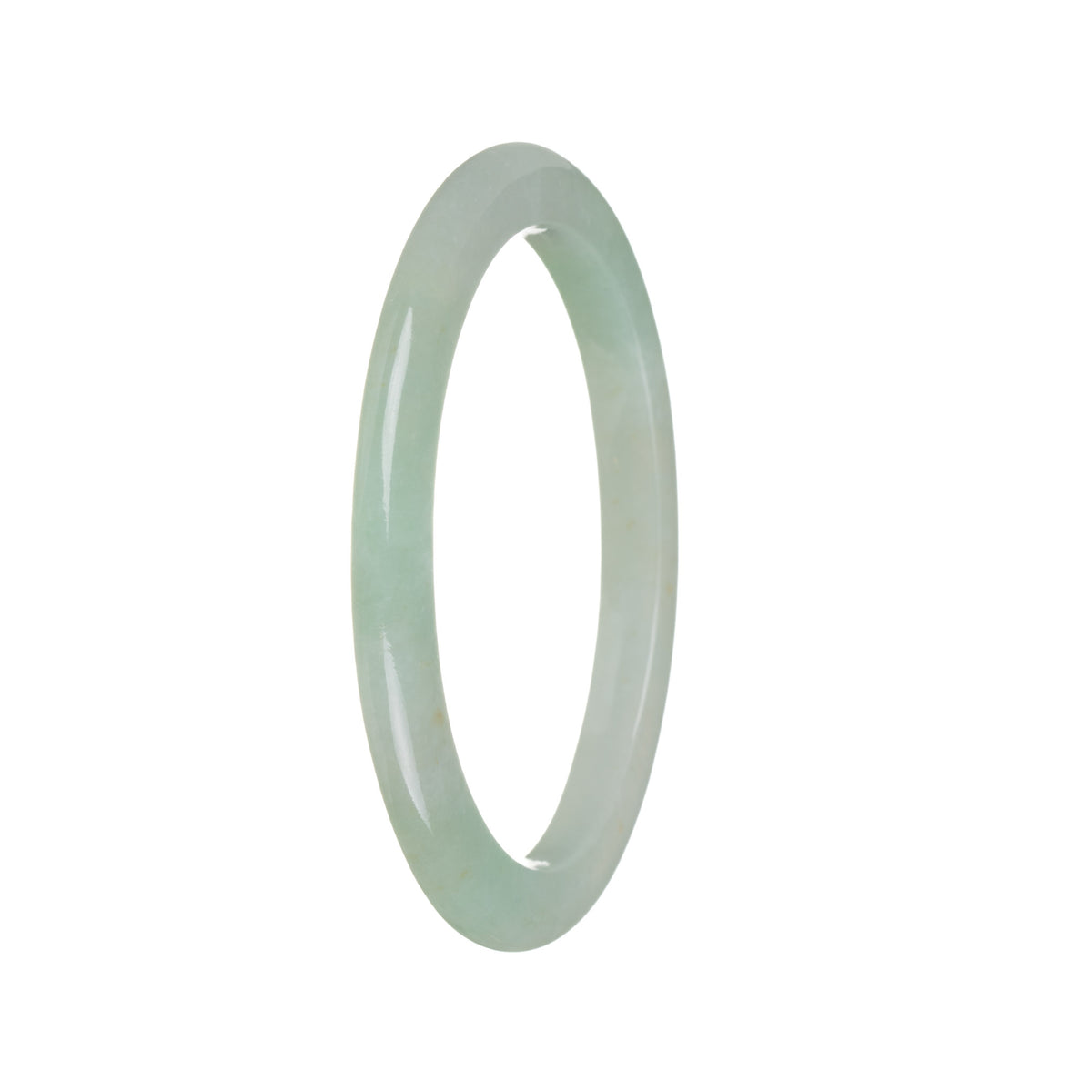 Genuine Natural Green Jadeite Jade Bangle - 57mm Oval