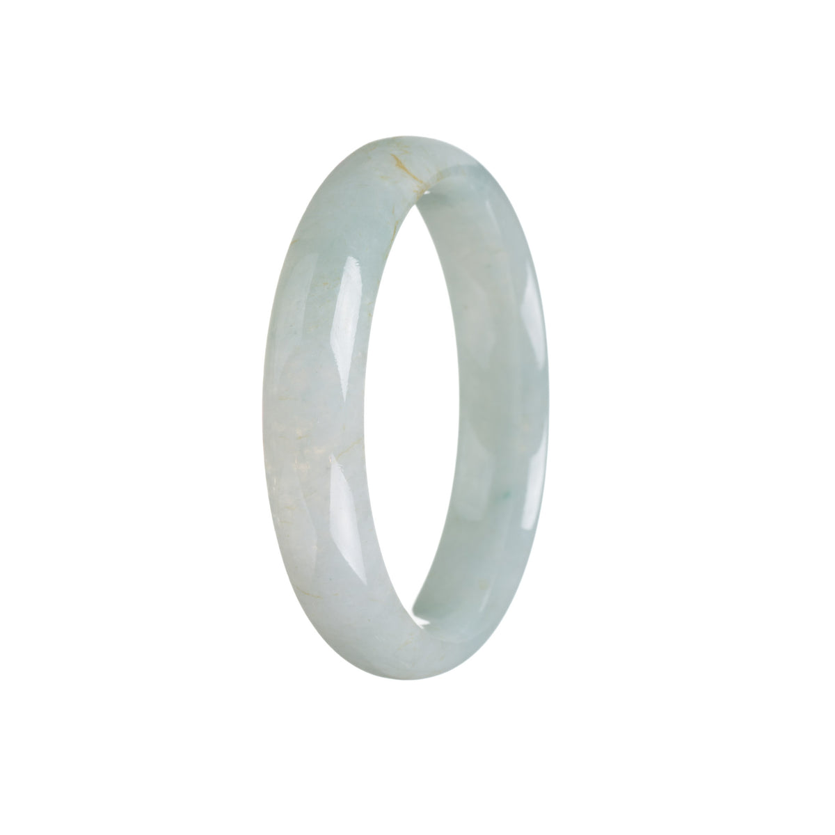 Genuine Grade A Green Traditional Jade Bracelet - 56mm Half Moon