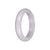 Real Type A Lavender Jadeite Bangle Bracelet - 55mm Semi Round