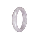 Real Type A Lavender Jadeite Bangle Bracelet - 55mm Semi Round