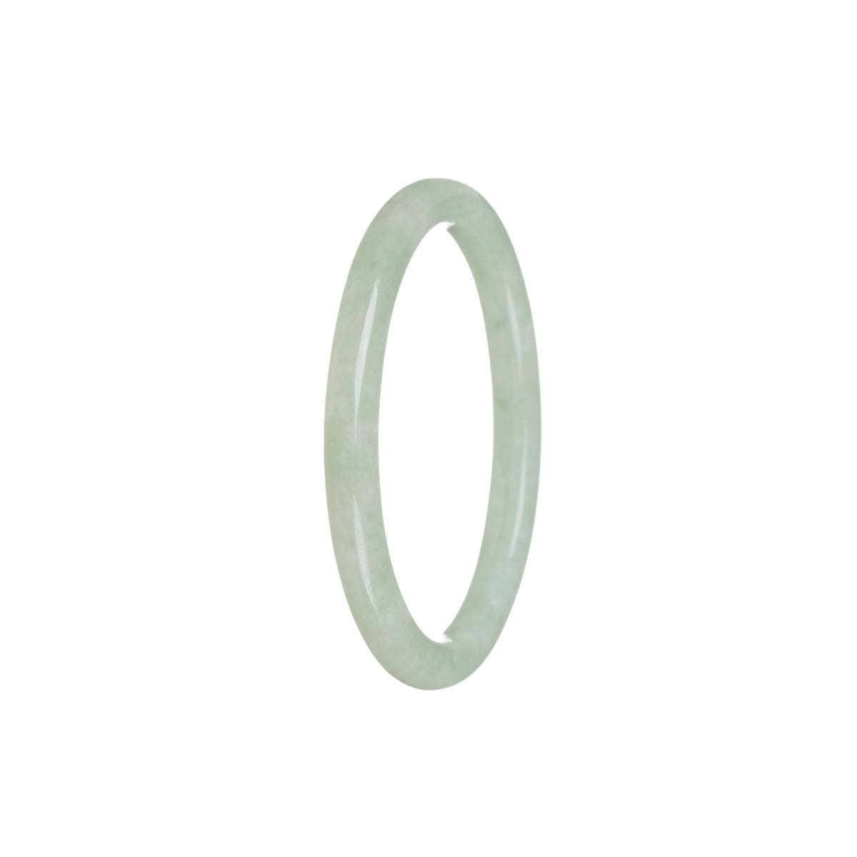 Genuine Grade A Green Burmese Jade Bangle - 52mm Oval