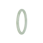 Genuine Grade A Green Burmese Jade Bangle - 52mm Oval