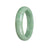 Genuine Grade A Green Jade Bracelet - 59mm Half Moon