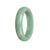 Genuine Grade A Green Jade Bracelet - 59mm Half Moon