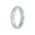 Authentic Grade A Light Green Traditional Jade Bangle - 56mm Half Moon