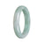 Genuine Type A Green Jadeite Bangle - 57mm Half Moon