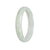 Genuine Natural Pale Green Jade Bracelet - 56mm Half Moon