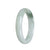 Real Type A Green Jadeite Jade Bangle Bracelet - 56mm Half Moon