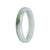 Real Type A Green Jadeite Jade Bangle Bracelet - 56mm Half Moon